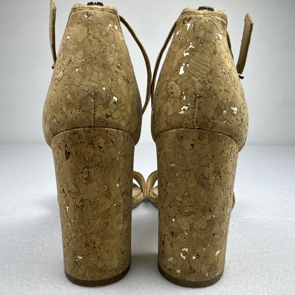 Sam Edelman Womens Yaro Cork High Heel Strappy Sandals Size 7W - Picture 3 of 12